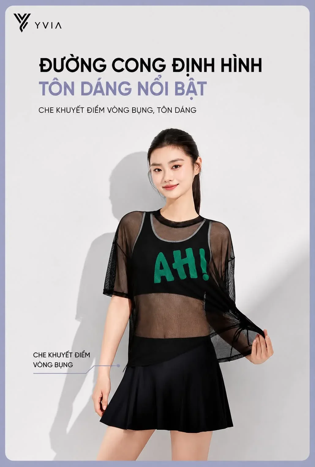 Bộ đồ bơi 3 mảnh với chữ trước ngực AH! – ảnh 3