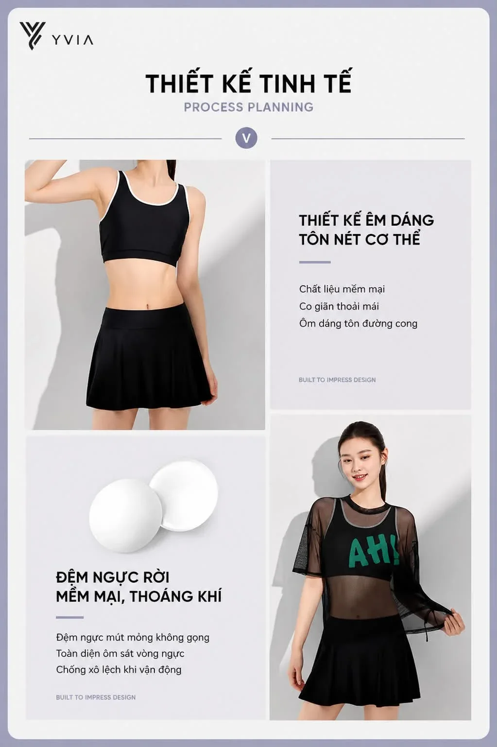Bộ đồ bơi 3 mảnh với chữ trước ngực AH! – ảnh 4