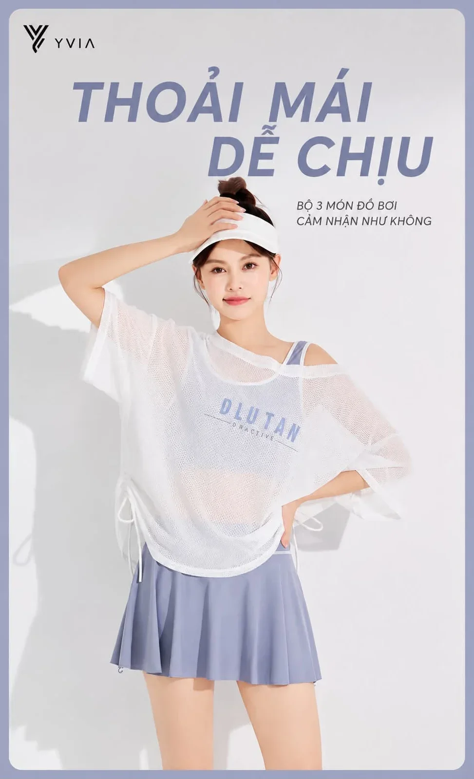 Bộ đồ bơi 3 mảnh với chữ trước ngực DLUTAN – ảnh 3