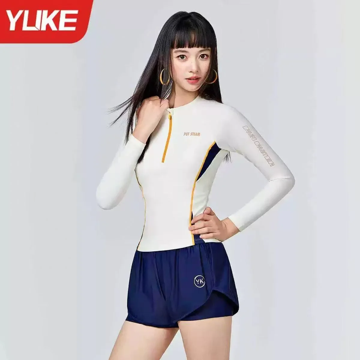 Bộ đồ bơi áo tay dài & quần ngắn có lót – ảnh 2